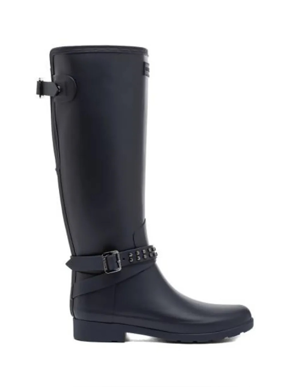Hunter Refined Back Adj Stud Tall Boots Black Size US 9